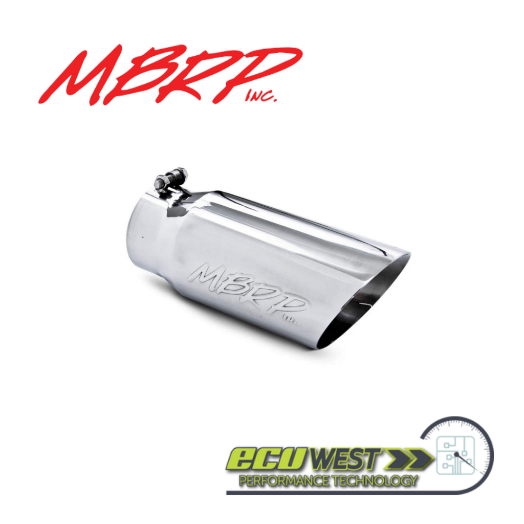 MBRP EXHAUST 4" IN 5" OUT ANGLED TIP END POLISHED STAINLESS - ECUWEST